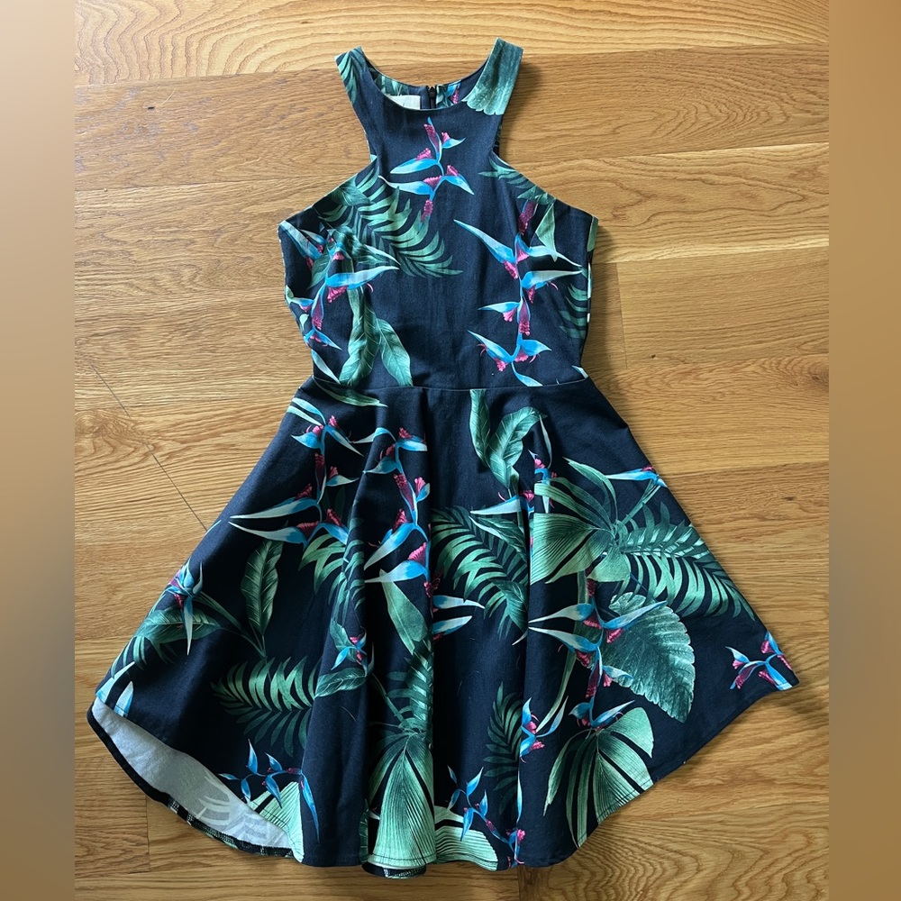 Floral Pinch Waist Dress